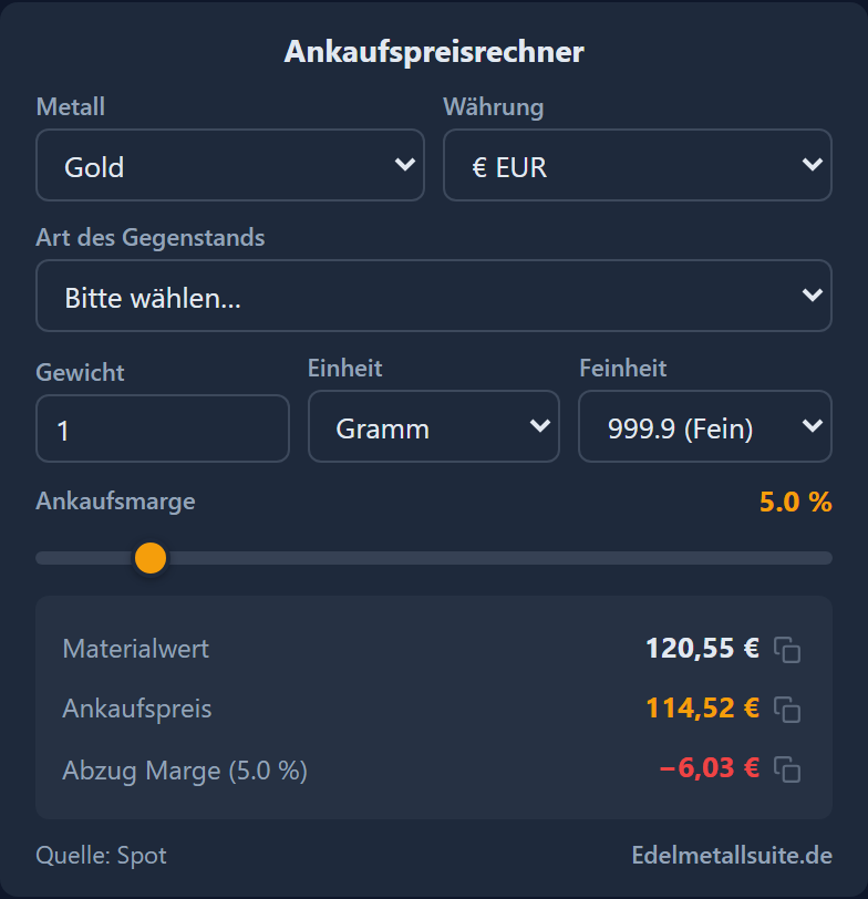 Ankaufsrechner-Modul